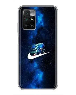 Чехол для Xiaomi Redmi 10 с картинкой «Звездный путь Nike»