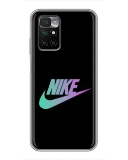 Чехол для Xiaomi Redmi 10 с картинкой «Nike — городская ночь»