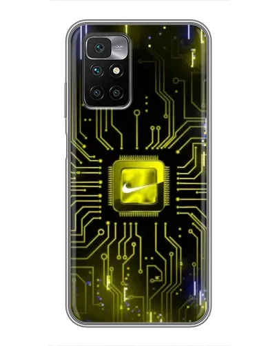 Чехол для Xiaomi Redmi 10 с картинкой «Nike — золотая искра»