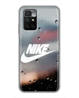 Чехол для Xiaomi Redmi 10 с картинкой «Nike в стиле ретро»