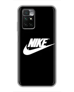Чехол для Xiaomi Redmi 10 с картинкой «Мазки краски Nike»