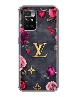 Чехол для Xiaomi Redmi 10 с картинкой «Цветочный Louis Vuitton»