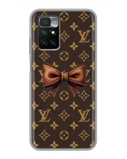 Чехол для Xiaomi Redmi 10 с картинкой «LV с бантом»