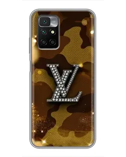 Чехол для Xiaomi Redmi 10 с картинкой «Камуфляжный Louis Vuitton»