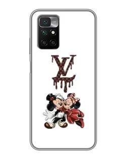 Чехол для Xiaomi Redmi 10 с картинкой «LV и Микки Маус»