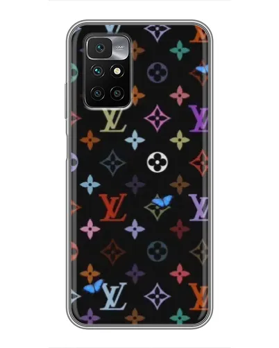 Чехол для Xiaomi Redmi 10 с картинкой «Цветная монограмма LV»