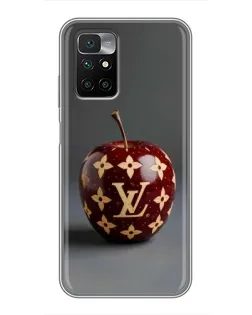 Чехол для Xiaomi Redmi 10 с картинкой «Красное яблоко LV»