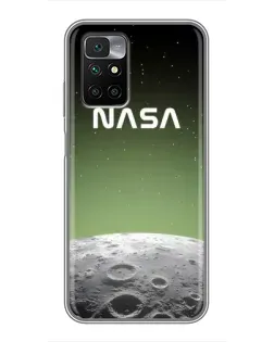 Чехол для Xiaomi Redmi 10 с картинкой «NASA — лунный градиент»