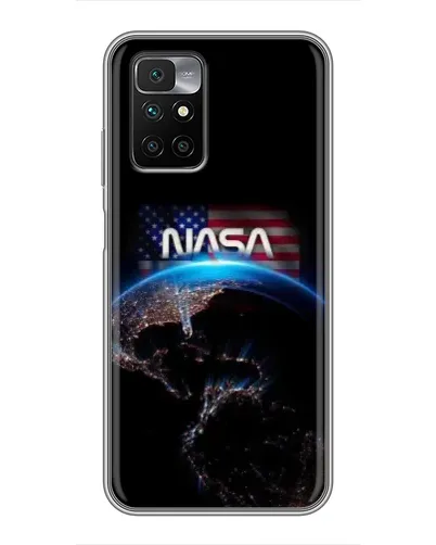 Чехол для Xiaomi Redmi 10 с картинкой «Земля из космоса NASA»