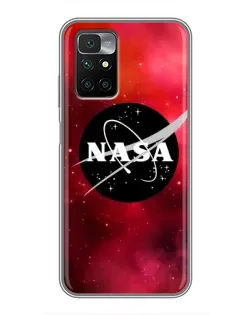 Чехол для Xiaomi Redmi 10 с картинкой «NASA — красная туманность»
