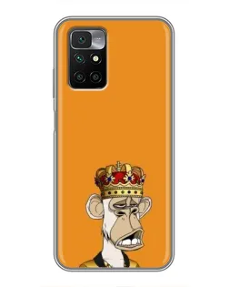 Чехол для Xiaomi Redmi 10 с картинкой «Золотая обезьяна Bored Ape»