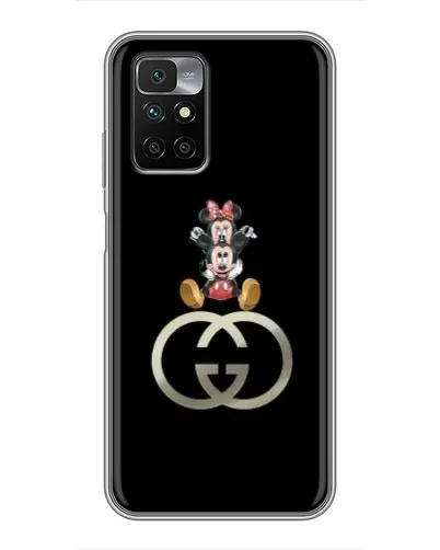 Чехол для Xiaomi Redmi 10 с картинкой «Минни Маус на лого»