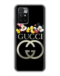 Чехол для Xiaomi Redmi 10 с картинкой «Gucci — герои Disney»