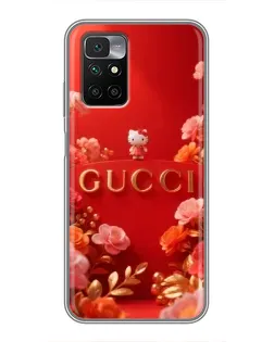 Чехол для Xiaomi Redmi 10 с картинкой «Gucci — золотой сад»