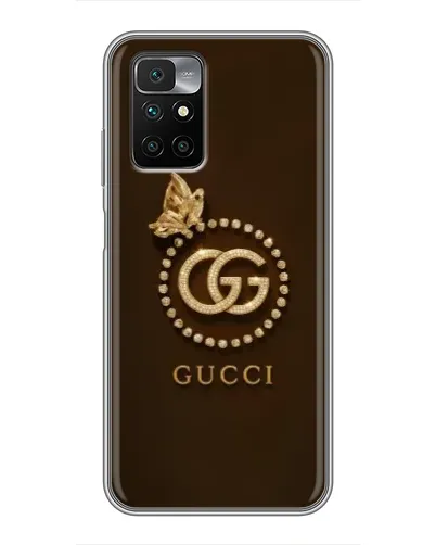 Чехол для Xiaomi Redmi 10 с картинкой «Gucci — золотая бабочка»