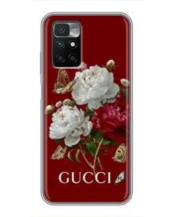 Чехол для Xiaomi Redmi 10 с картинкой «Gucci —  сад»