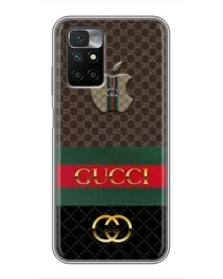 Чехол для Xiaomi Redmi 10 с картинкой «Gucci — брендированный десерт»