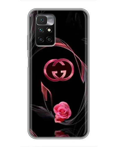 Чехол для Xiaomi Redmi 10 с картинкой «Gucci — неоновая роза»