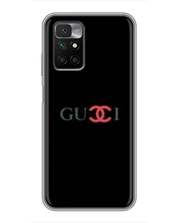 Чехол для Xiaomi Redmi 10 с картинкой «Gucci — красный градиент»