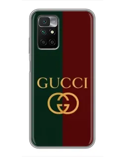 Чехол для Xiaomi Redmi 10 с картинкой «Gucci — темно-зеленый градиент»