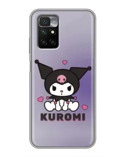 Чехол для Xiaomi Redmi 10 с картинкой «Kuromi — фиолетовый арт»