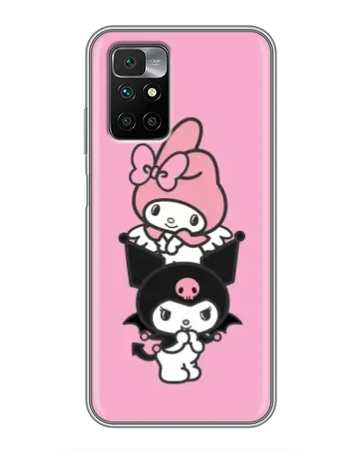 Чехол для Xiaomi Redmi 10 с картинкой «Трио My Melody и Kuromi»