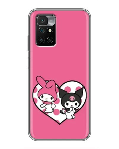 Чехол для Xiaomi Redmi 10 с картинкой «Kuromi и My Melody»