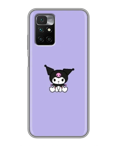 Чехол для Xiaomi Redmi 10 с картинкой «Kuromi — фиолетовый минимализм»