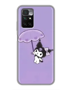 Чехол для Xiaomi Redmi 10 с картинкой «Kuromi с зонтиком»