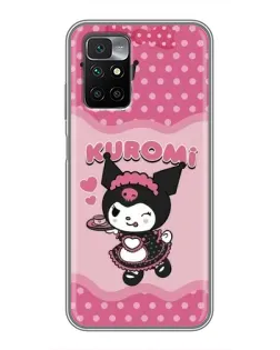 Чехол для Xiaomi Redmi 10 с картинкой «Kuromi в очках»