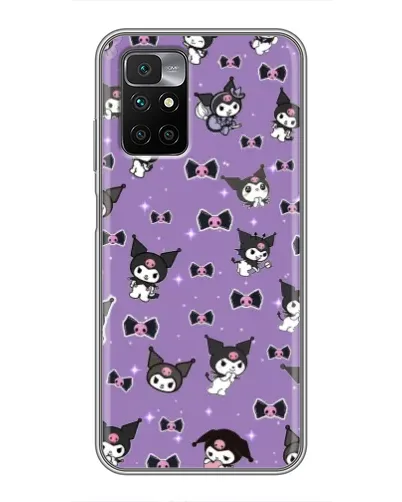 Чехол для Xiaomi Redmi 10 с картинкой «Kuromi — паттерн»