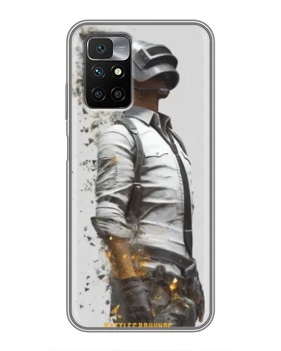 Чехол для Xiaomi Redmi 10 с картинкой «PUBG — боец в пыли»