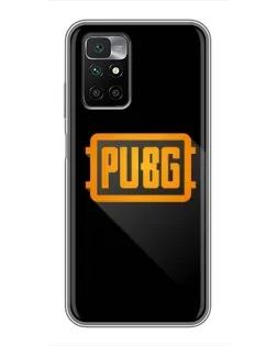 Чехол для Xiaomi Redmi 10 с картинкой «PUBG — рамка лого»