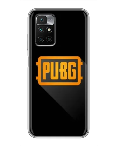 Чехол для Xiaomi Redmi 10 с картинкой «PUBG — рамка лого»