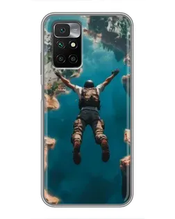Чехол для Xiaomi Redmi 10 с картинкой «PUBG — свободное падение»