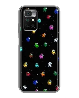 Чехол для Xiaomi Redmi 10 с картинкой «Экипаж Among Us»