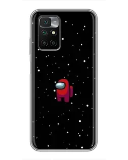 Чехол для Xiaomi Redmi 10 с картинкой «Красный Among Us»