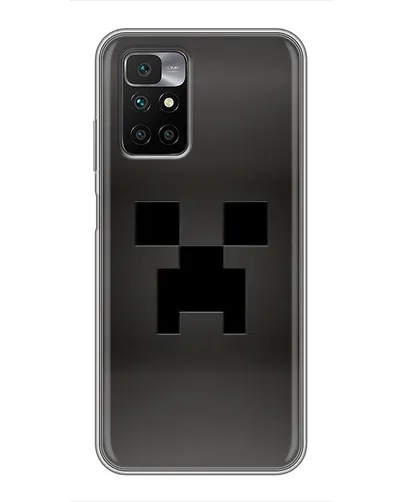 Чехол для Xiaomi Redmi 10 с картинкой «Черный крипер градиент»