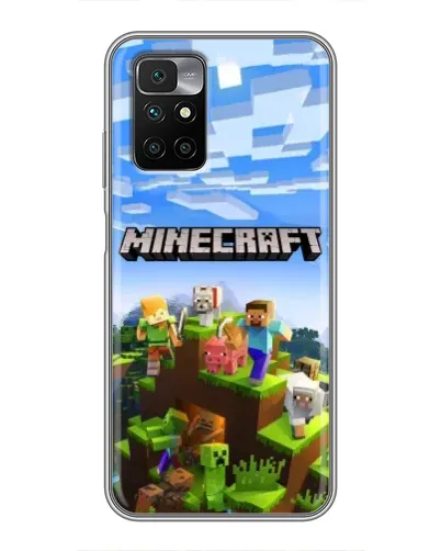 Чехол для Xiaomi Redmi 10 с картинкой «Minecraft классический мир»