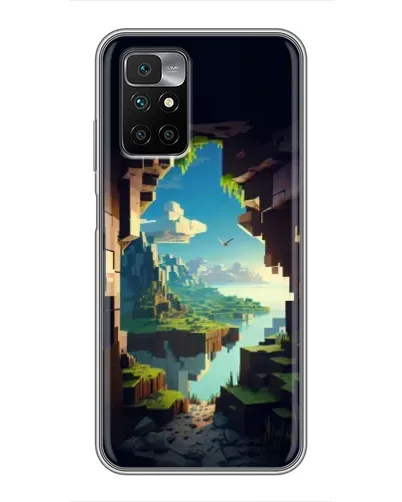 Чехол для Xiaomi Redmi 10 с картинкой «Вид из пещеры»