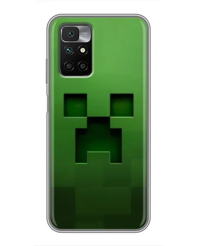 Чехол для Xiaomi Redmi 10 с картинкой «Крипер микро-дизайн»