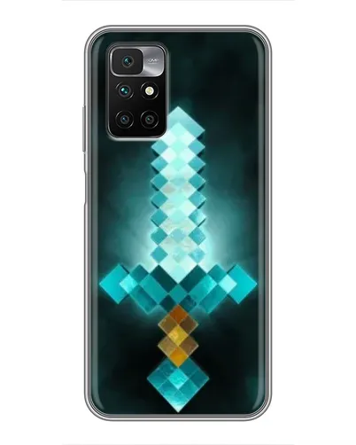 Чехол для Xiaomi Redmi 10 с картинкой «Алмазный меч неон»