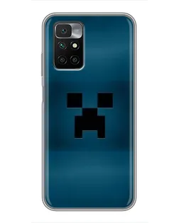 Чехол для Xiaomi Redmi 10 с картинкой «Крипер текстура»