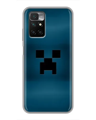 Чехол для Xiaomi Redmi 10 с картинкой «Крипер текстура»