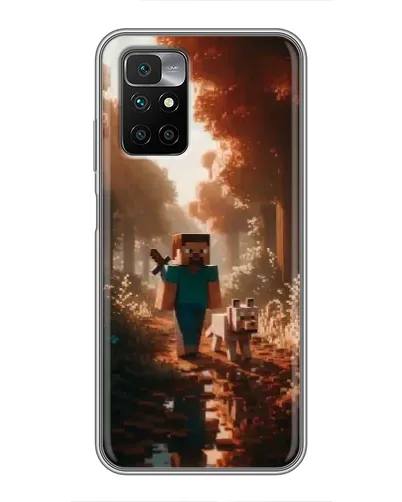 Чехол для Xiaomi Redmi 10 с картинкой «Стив в лесу»