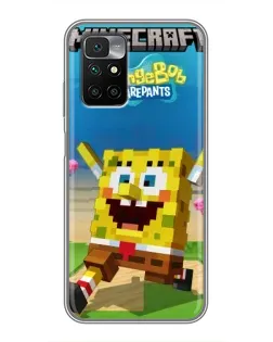 Чехол для Xiaomi Redmi 10 с картинкой «Губка Боб Minecraft» Чехол для Xiaomi Redmi 10 с картинкой «Губка Боб Minecraft»