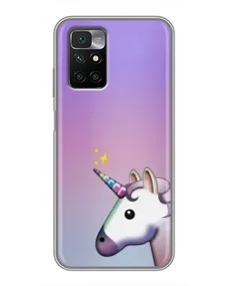 Чехол для Xiaomi Redmi 10 с картинкой «Единорог градиент»