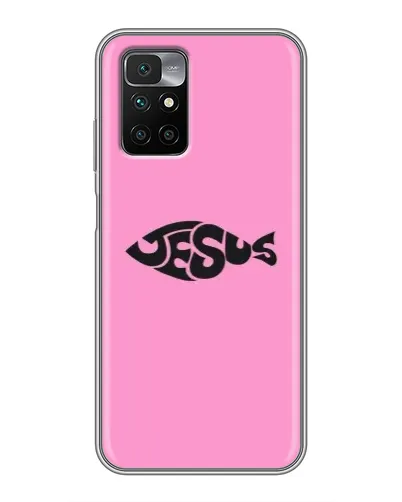 Чехол для Xiaomi Redmi 10 с картинкой «Розовый символ Jesus» Чехол для Xiaomi Redmi 10 с картинкой «Розовый символ Jesus»