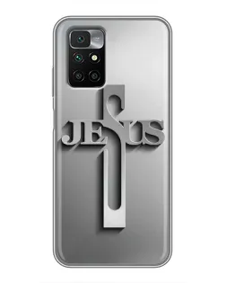 Чехол для Xiaomi Redmi 10 с картинкой «Металлический крест Jesus» Чехол для Xiaomi Redmi 10 с картинкой «Металлический крест Jesus»