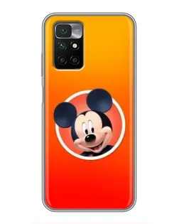 Чехол для Xiaomi Redmi 10 с картинкой «Mickey в круге»